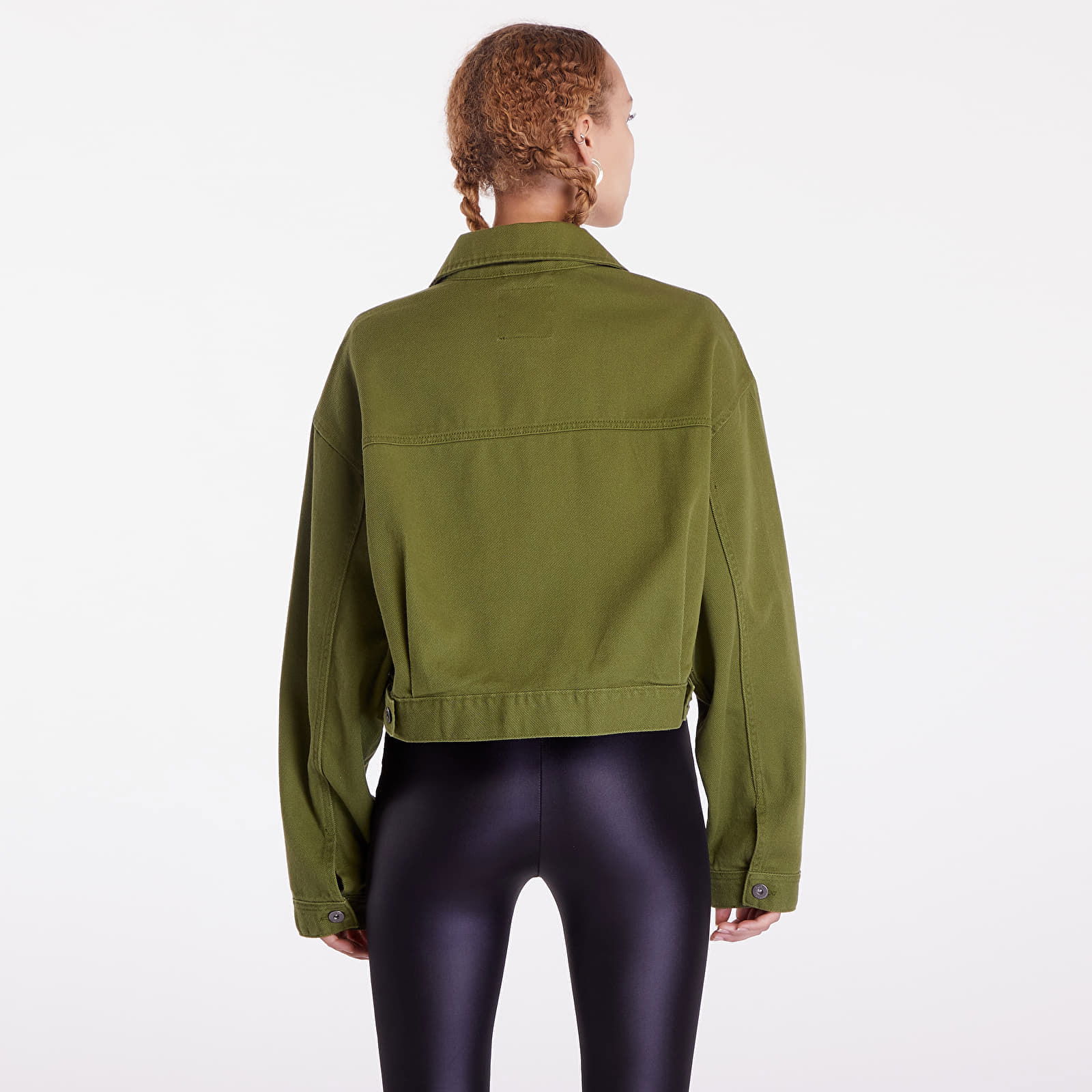 Raynes Crop Trucker Jacket Pesto