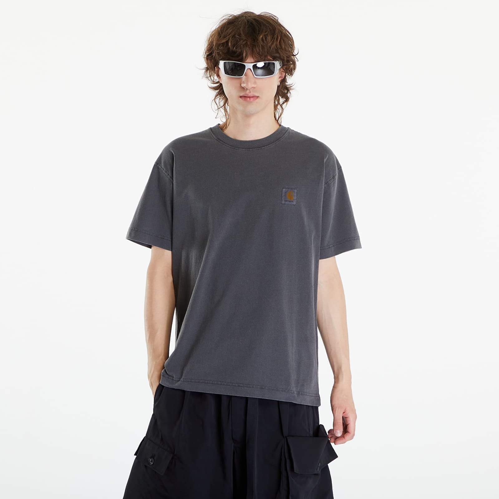 Nelson Short Sleeve T-Shirt UNISEX Charcoal Garment Dyed