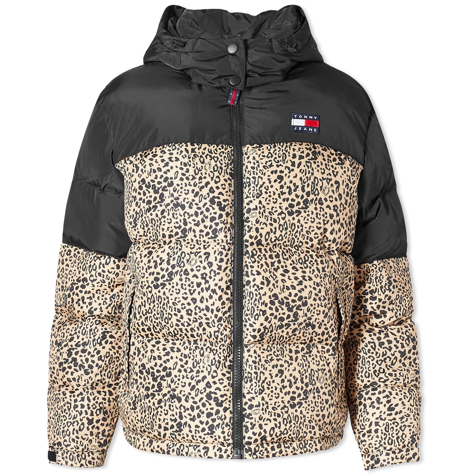 Tommy Jeans Leopard Alaska Puffer Coat Leo Aop