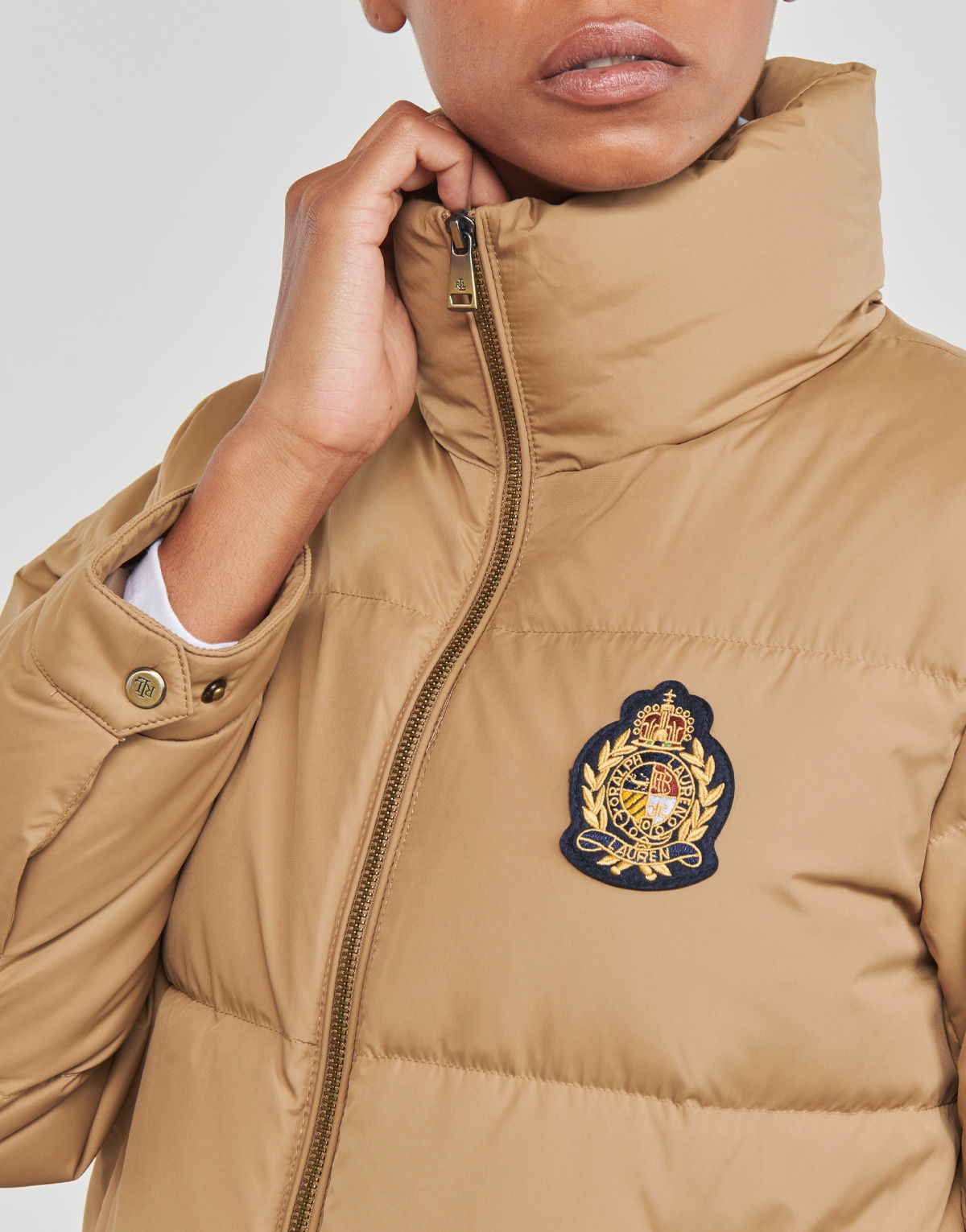 Logo-Patch Insulated Puffer Jacket