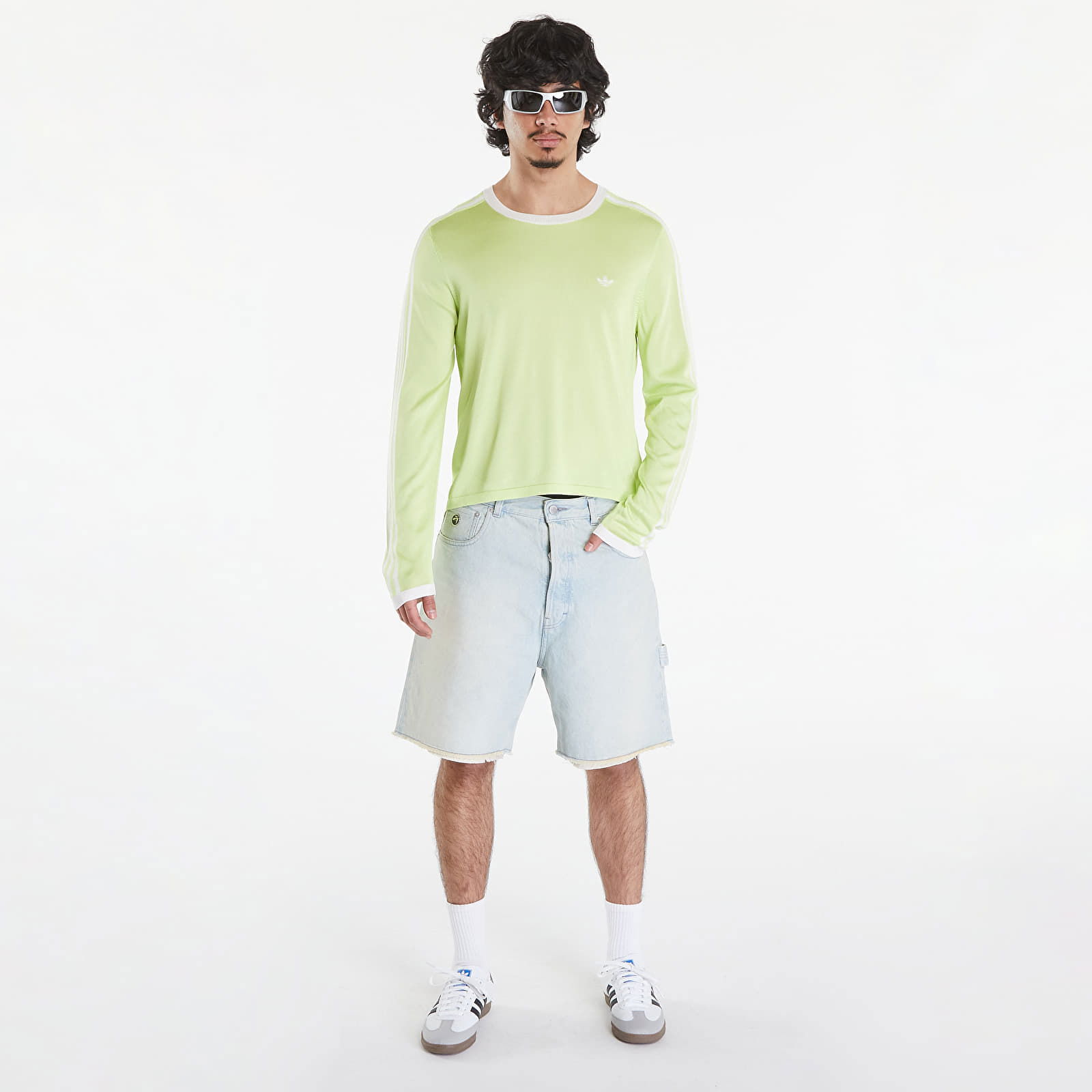 Wales Bonner x Knit Long sleeve Tee Semi Frozen Yellow/ White