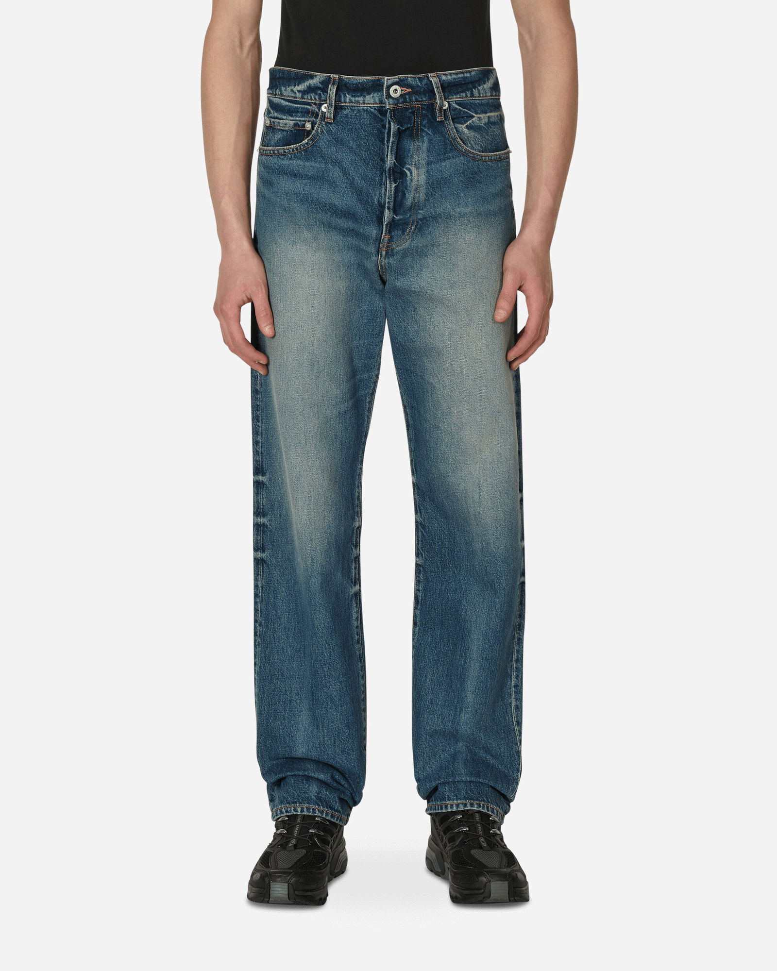 Straight-Cut Asagao Jeans