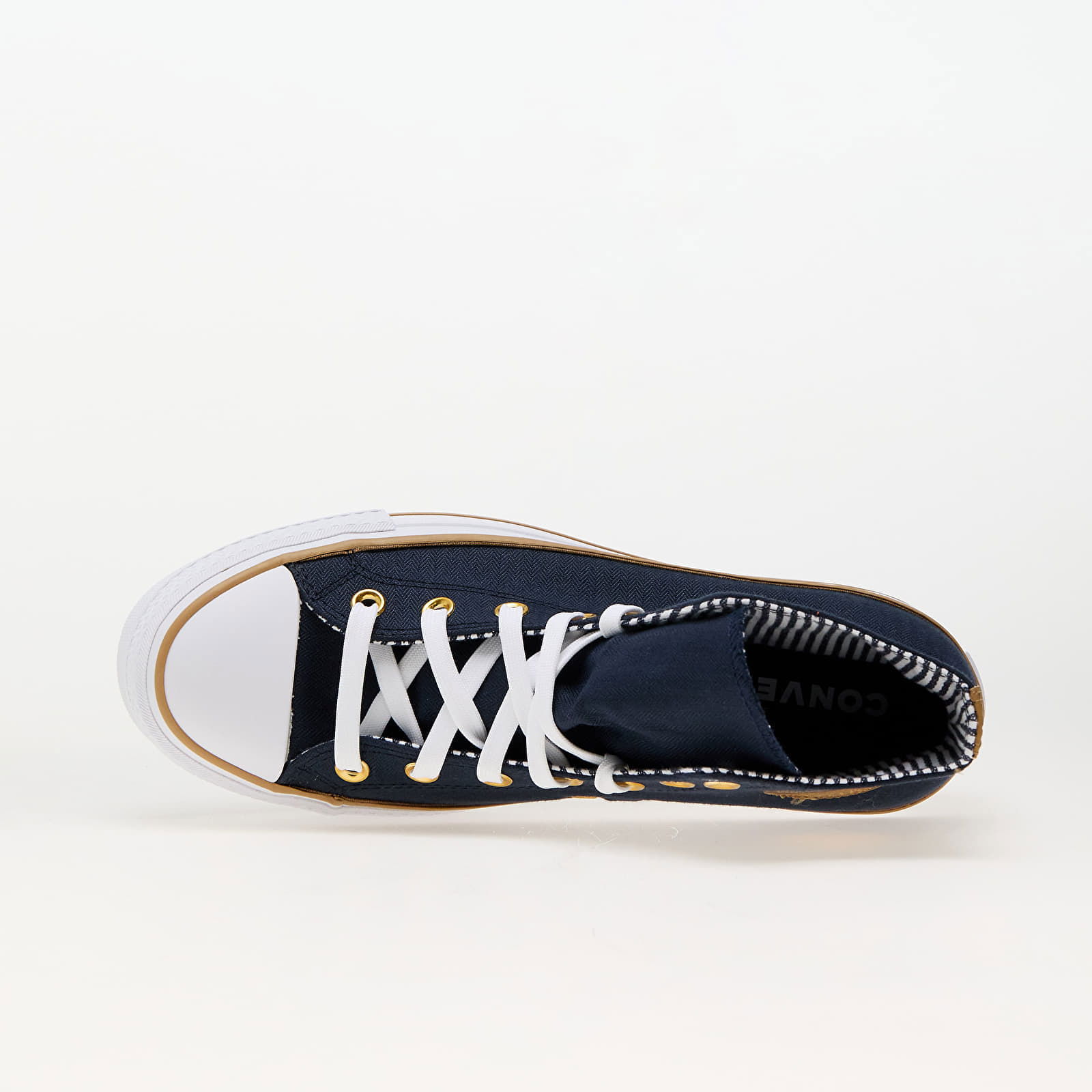 Chuck Taylor All Star Lift Platform Herringbone Stripe Obsidian/ White/ Trek Tan