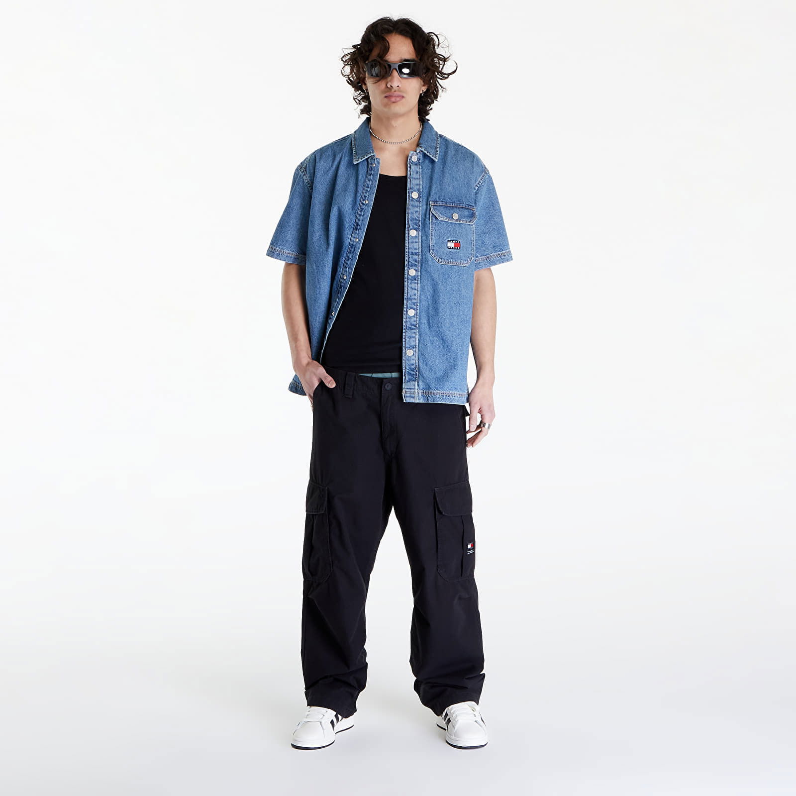 Denim Short Sleeve Overshirt Mid Indigo