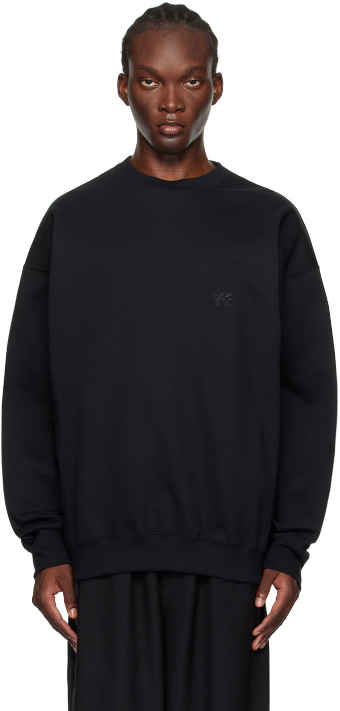 Black Bonded-Logo Sweatshirt