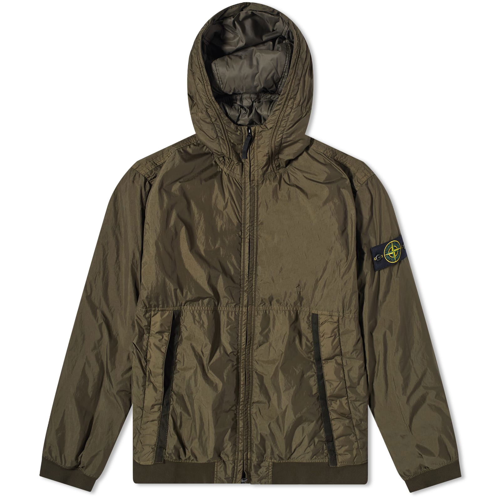 Crinkle Reps Hooded Down Jacket