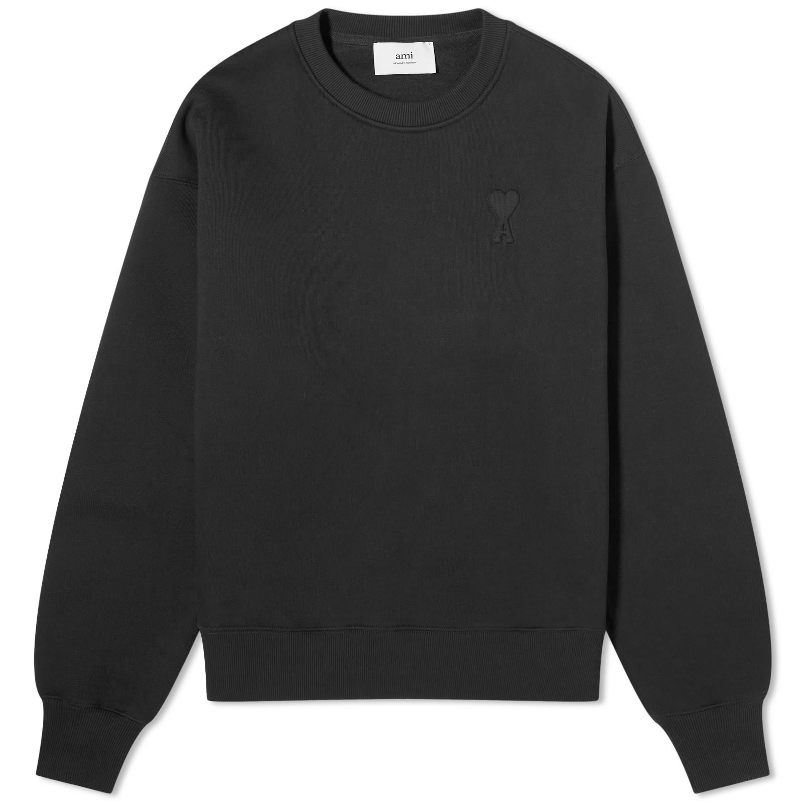 Paris Embossed Heart Crew Sweatshirt