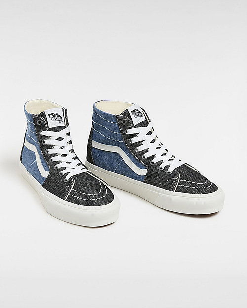 Sk8-hi Tapered Shoes (threaded Denim Black/white) Unisex White, Size 2.5