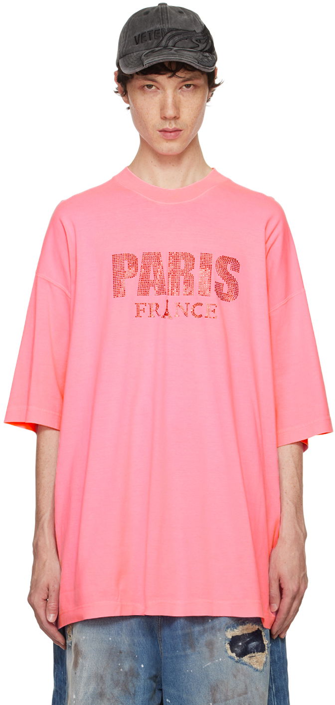 Pink Crystal 'Paris' T-Shirt