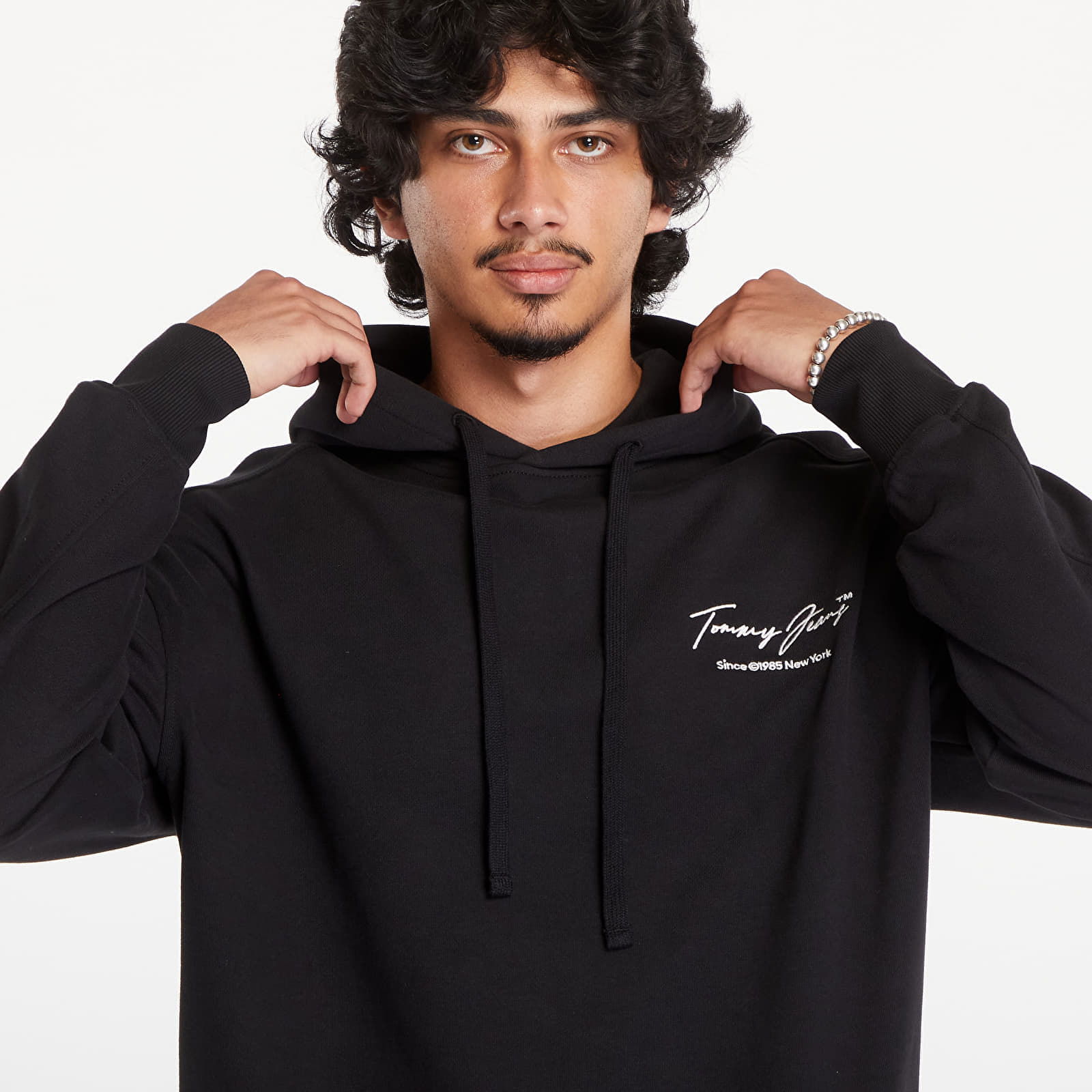 Relaxed Washed Dna Hoodie Black