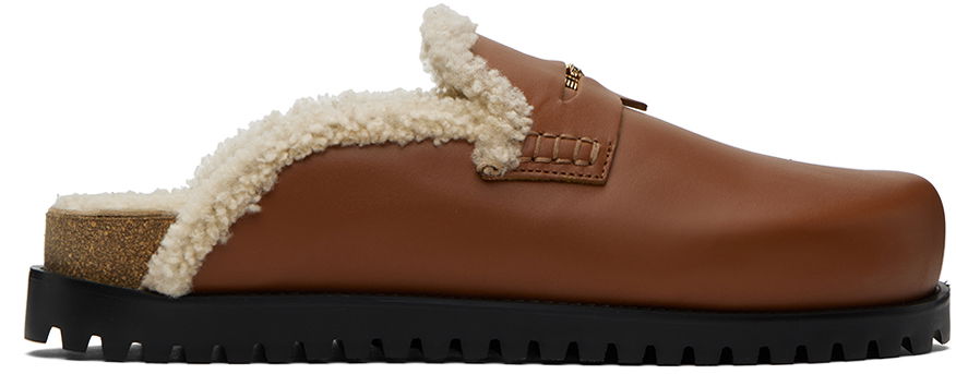 Shearling Medusa Mules