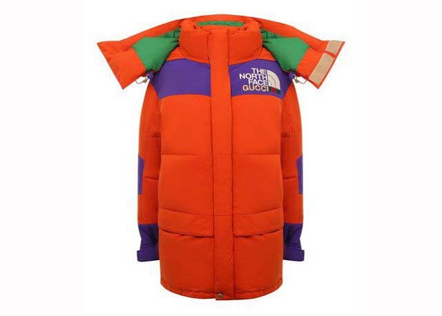 The North Face x Long Down Jacket Orange/Purple/Green