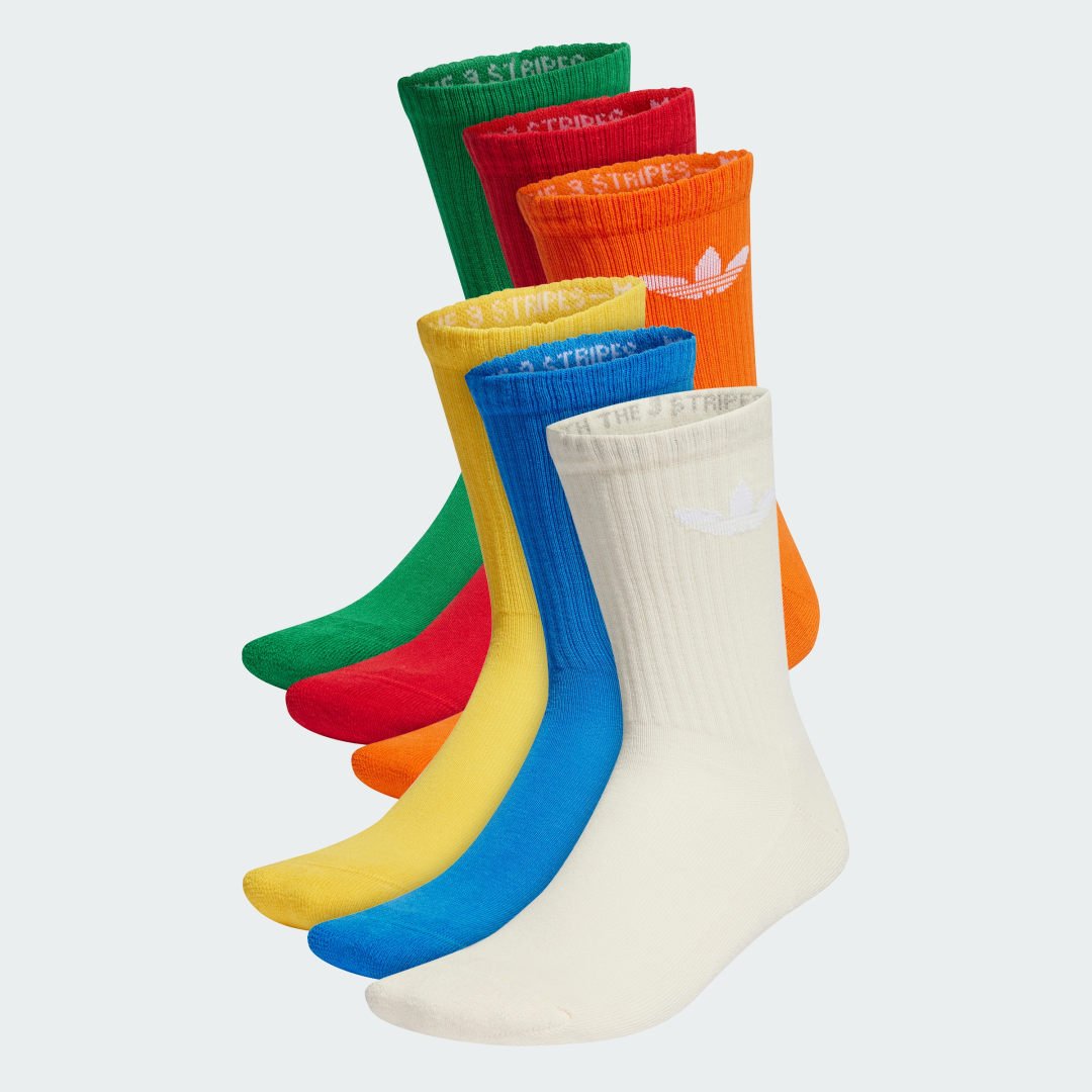 Trefoil Cushion Crew Socks –⁠ 6 pairs