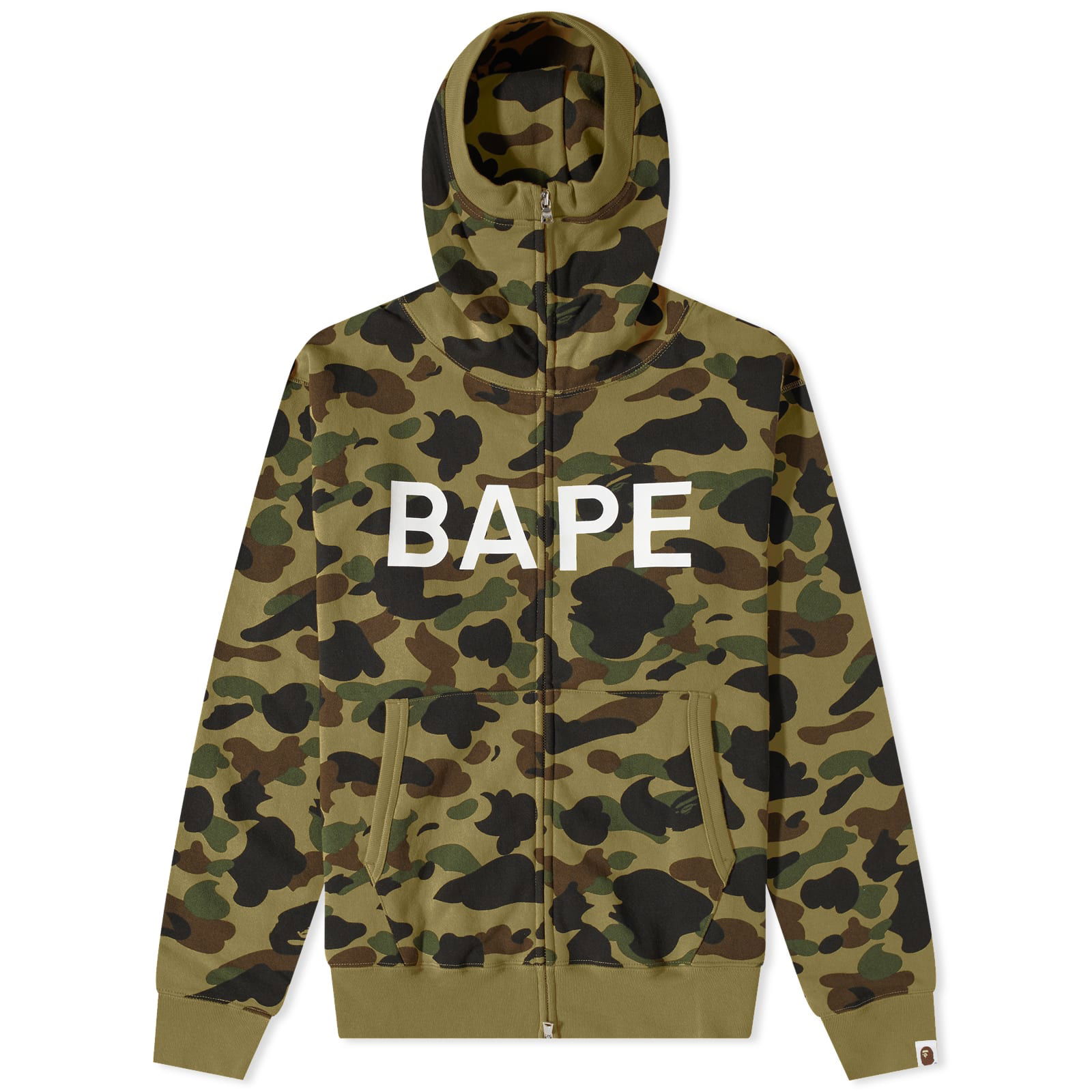 1St Camo Balaclava Full Zip Hoody Green