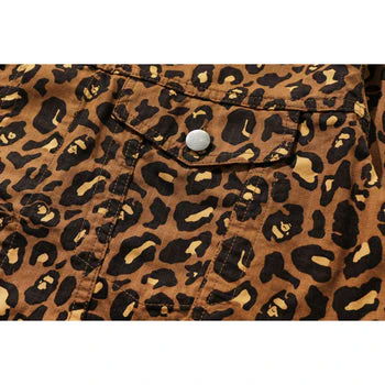 Bape Leopard Trucker Jacket