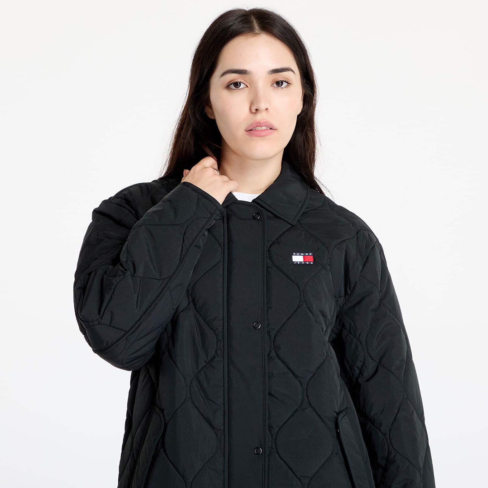 Onion Quilt Coat Jacket Black