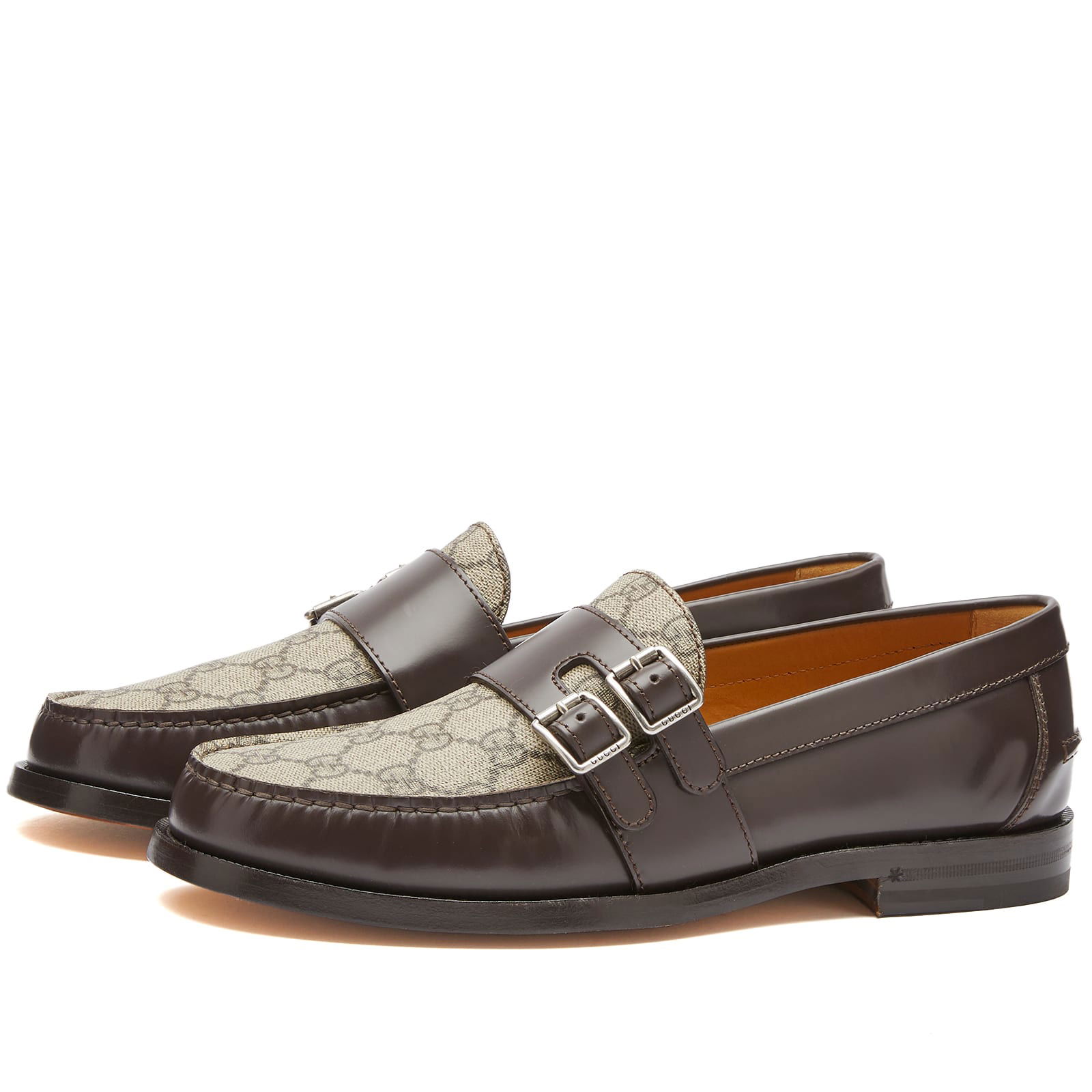 Men's Mellenial Double Buckle GG Supreme Loafer Cocoa