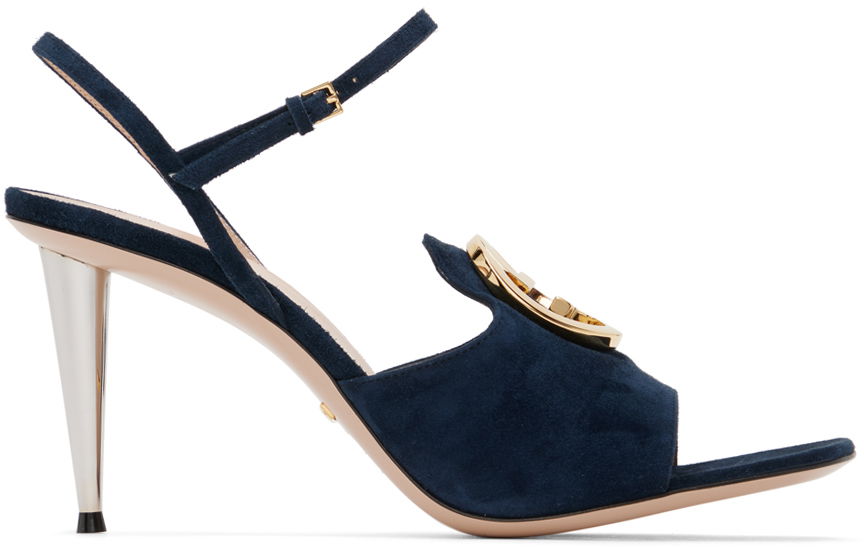 Blondie Heeled Sandals "Navy"