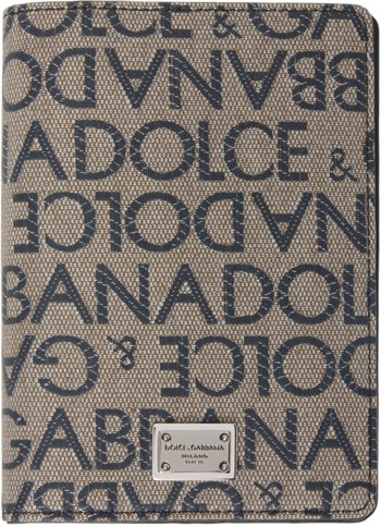 Dolce & Gabbana Brown & Black Jacquard Passport Holder BP2215AJ705