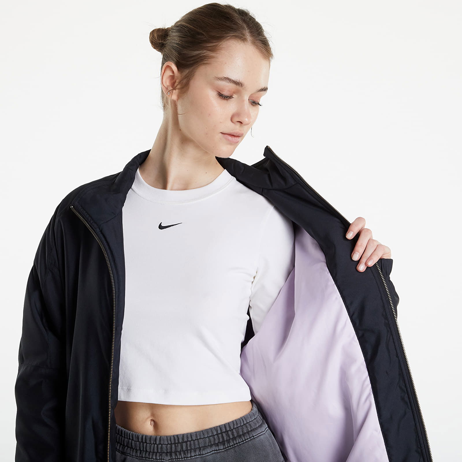 Sportswear Solo Swoosh Satin Bomber