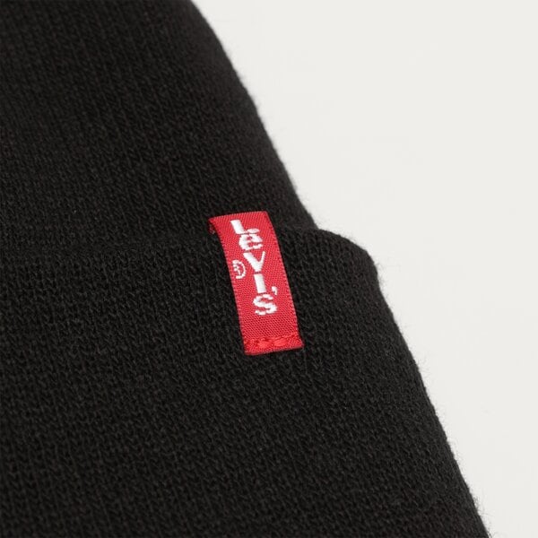 Slouchy Red Tab Beanie