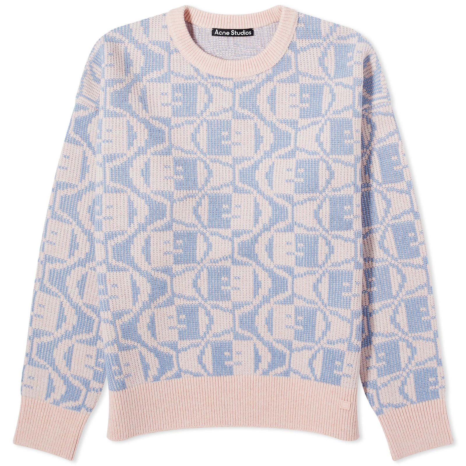 Katch 2 Tone Face Jumper "Faded Pink Melange/Light Blue"