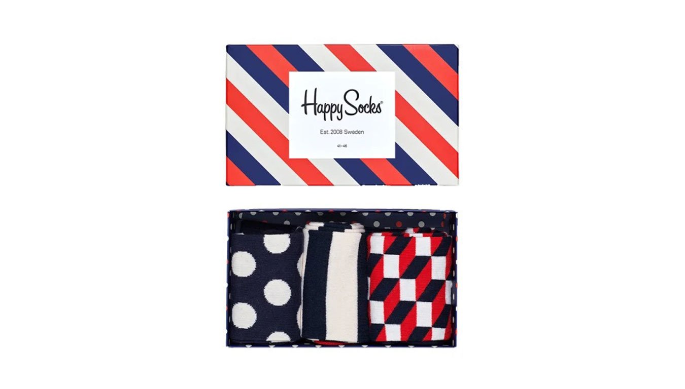 3-Pack Stripe Socks Gift Box