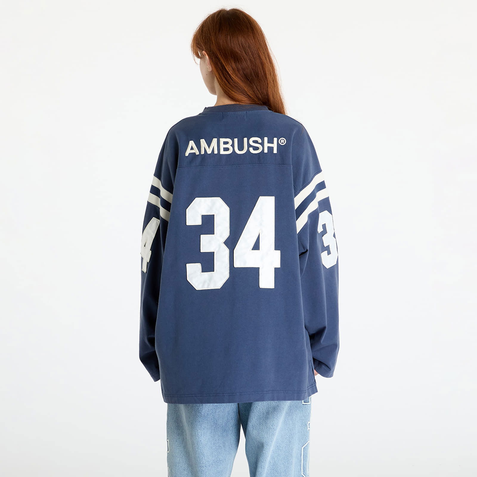 Football L-S T-Shirt UNISEX Insignia Blue/ Tofu