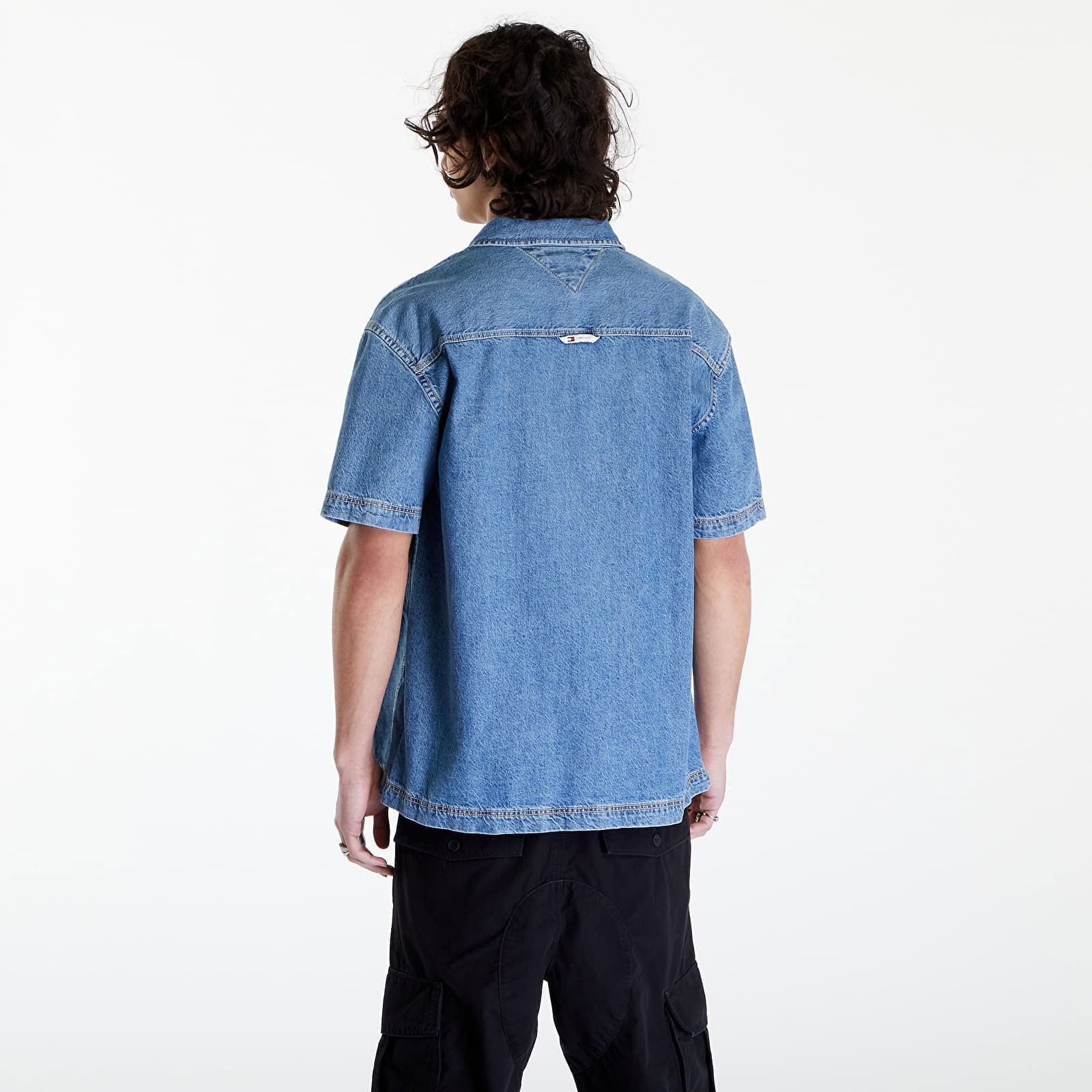 Denim Short Sleeve Overshirt Mid Indigo