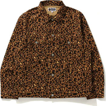 Bape Leopard Trucker Jacket