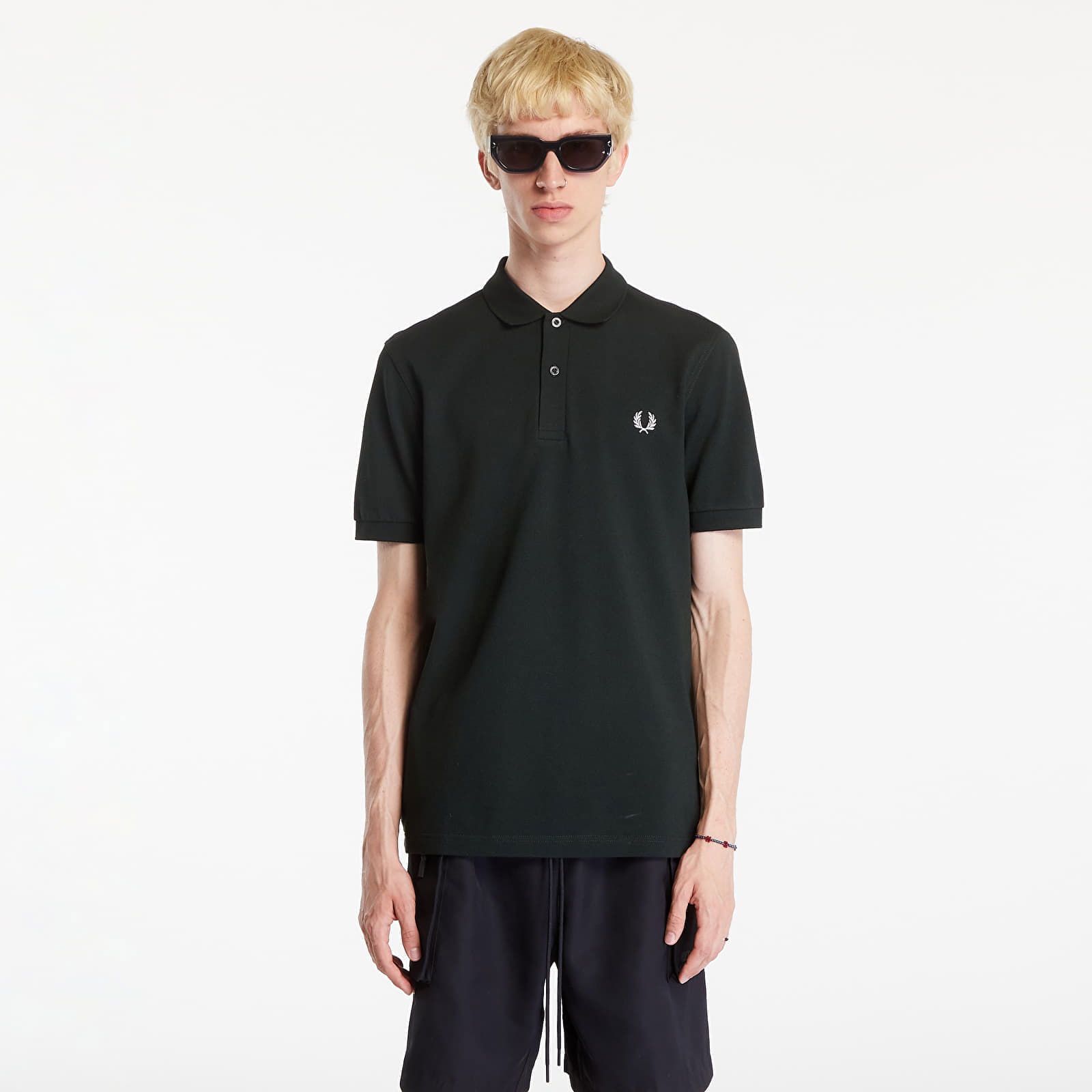 The Polo Short Sleeve Tee Night Green/ Snow White