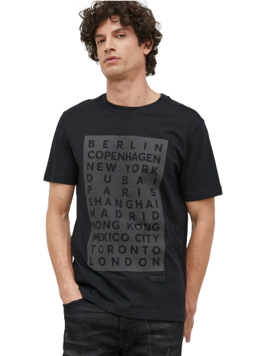 Cotton-Jersey T-Shirt City Artwork And Rhinestone Logo