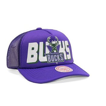 Mitchell & Ness NBA Billboard Trucker Snapback Hwc Milwaukee Bucks Purple HHSS5152-MBUYYPPPPURP