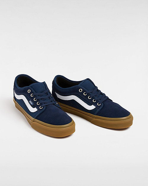 Skate Chukka Low Sidestripe Shoes (navy/gum) Unisex Blue, Size 2.5