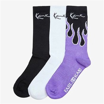 Karl Kani Signature 3-Pack Socks Black/Flames/White KK3003991