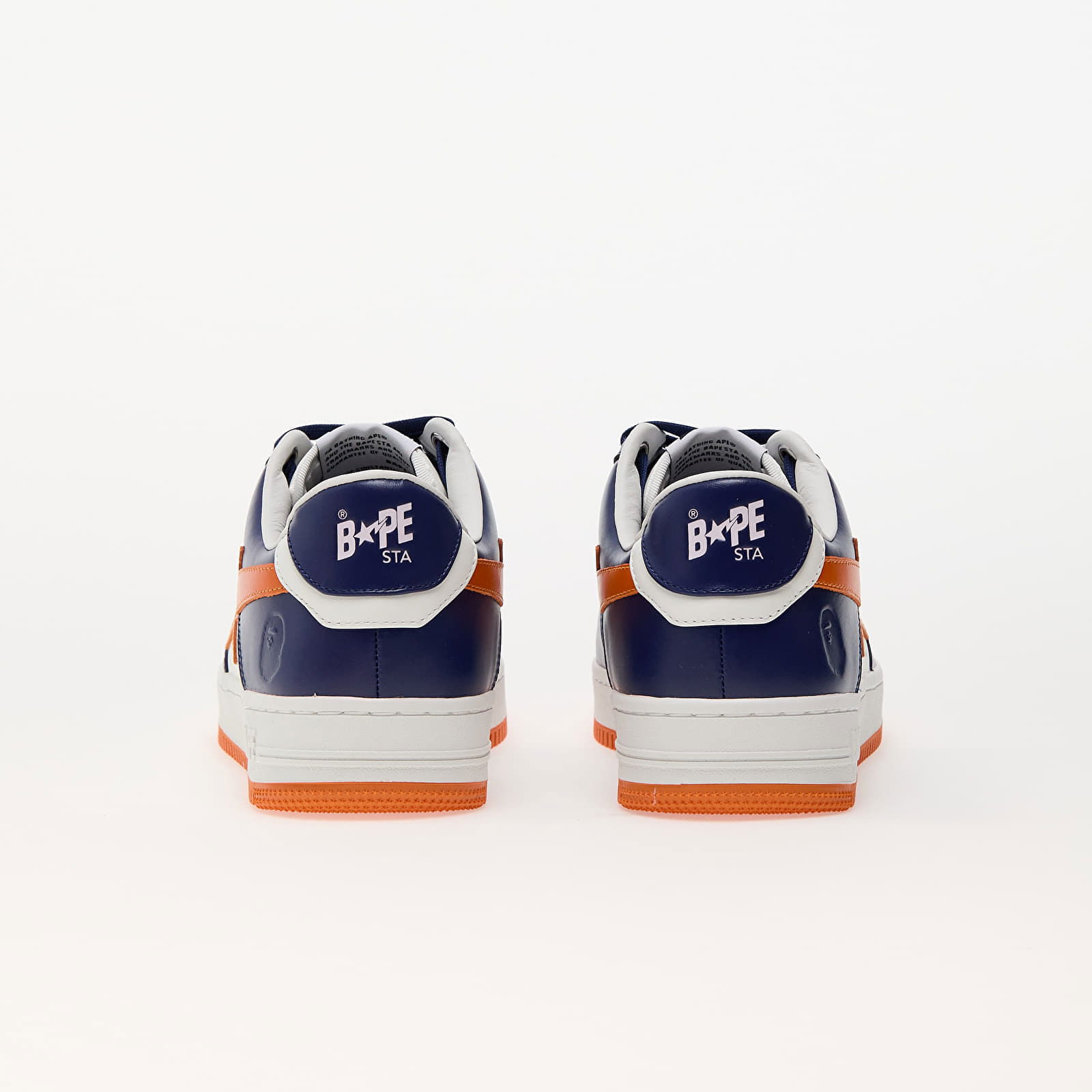 A Bathing Ape Men's BAPE Sta Leather Sneakers in Blue, Size UK 10 | END. Clothing