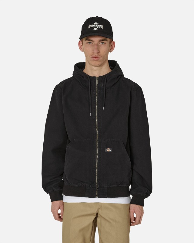 Duck Canvas Hooded Unlined Jacket Black