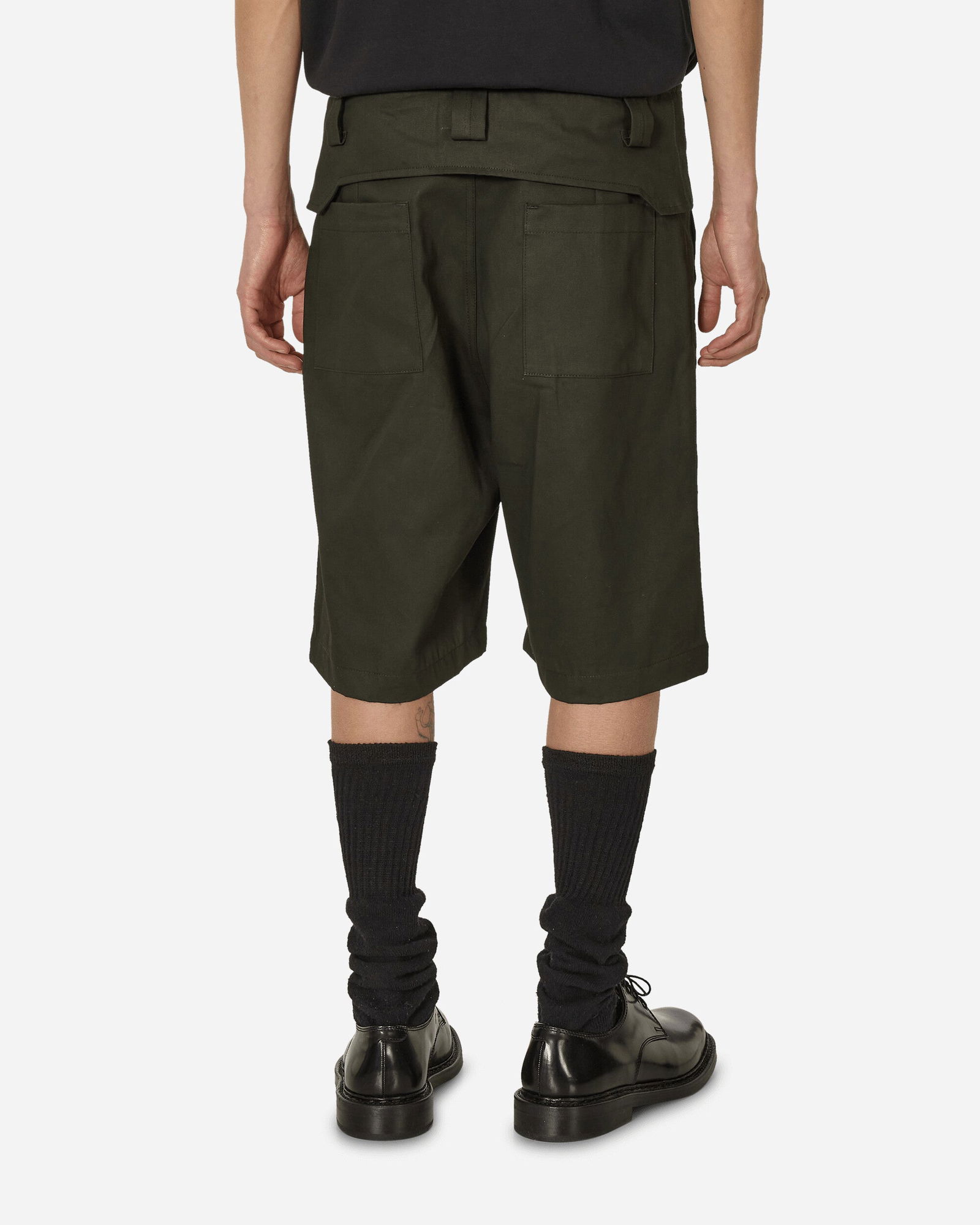 Folded Belt Shorts Soil Brown