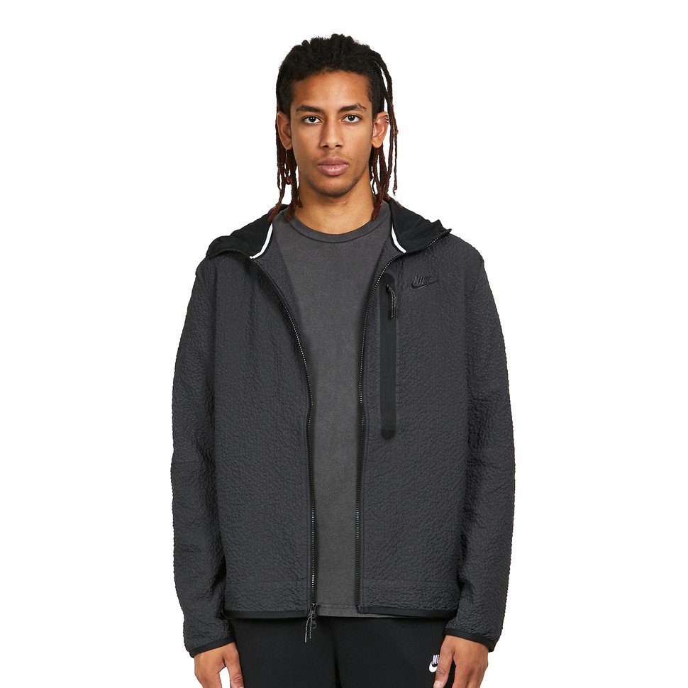 Tech Essentials Lined Woven Full-Zip Hooded Jacket
