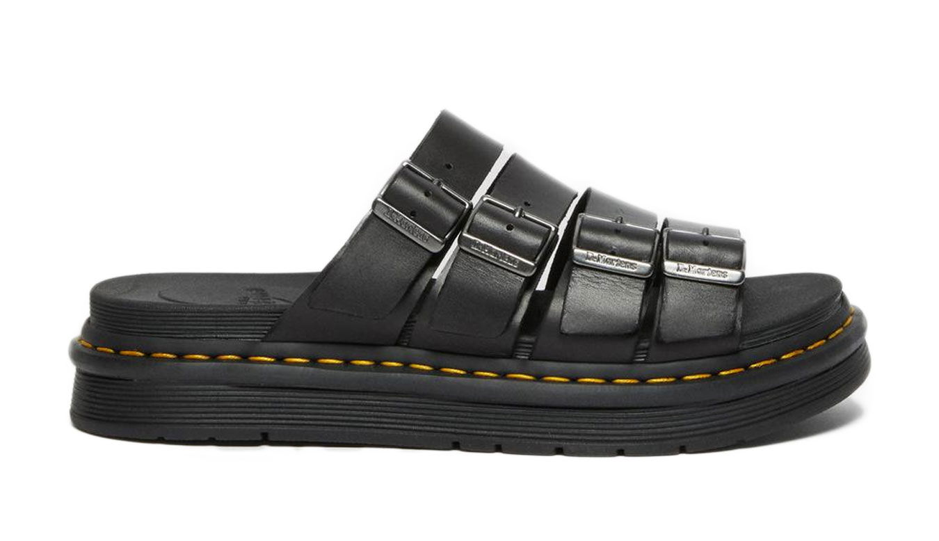 Tate Leather Slide Sandals