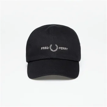 Fred Perry Cap Graphic Branded Twill Cap Black HW4630 V53