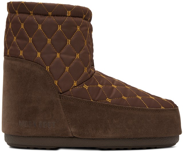 Icon Low Nolace Quilted Boots "Brown"