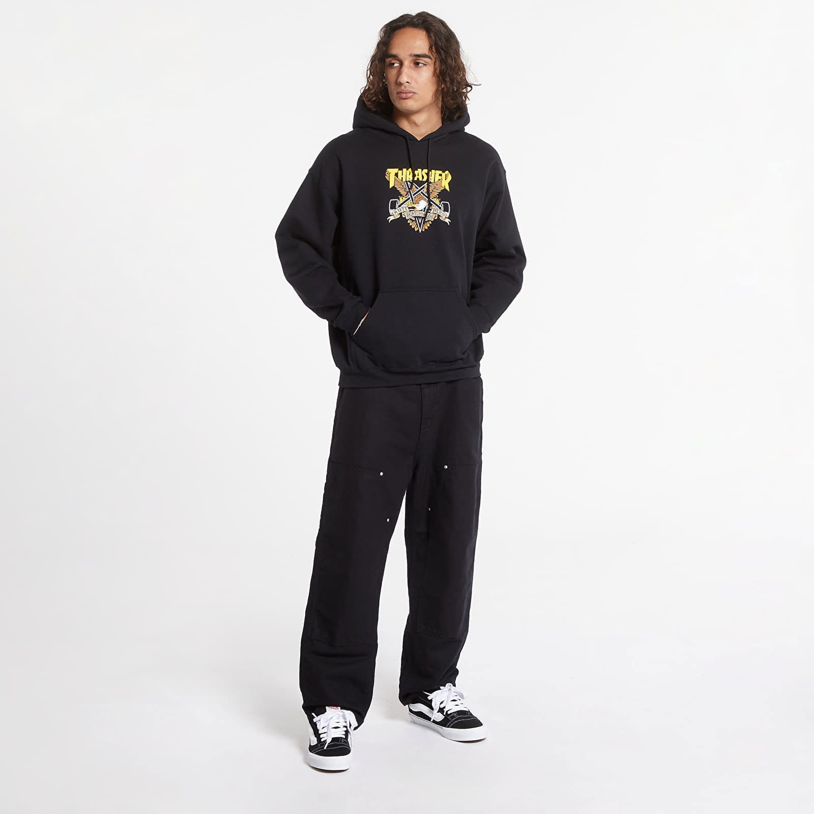 Sweatshirt Hood Eaglegram Black