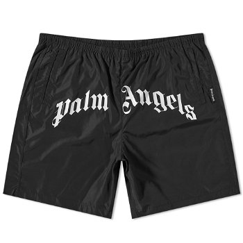 Palm Angels Curved Logo Swim Short PMFA005C99FAB0011001
