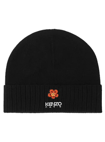 KENZO Logo Beanie Hat Black FD68BU191KWB-99J