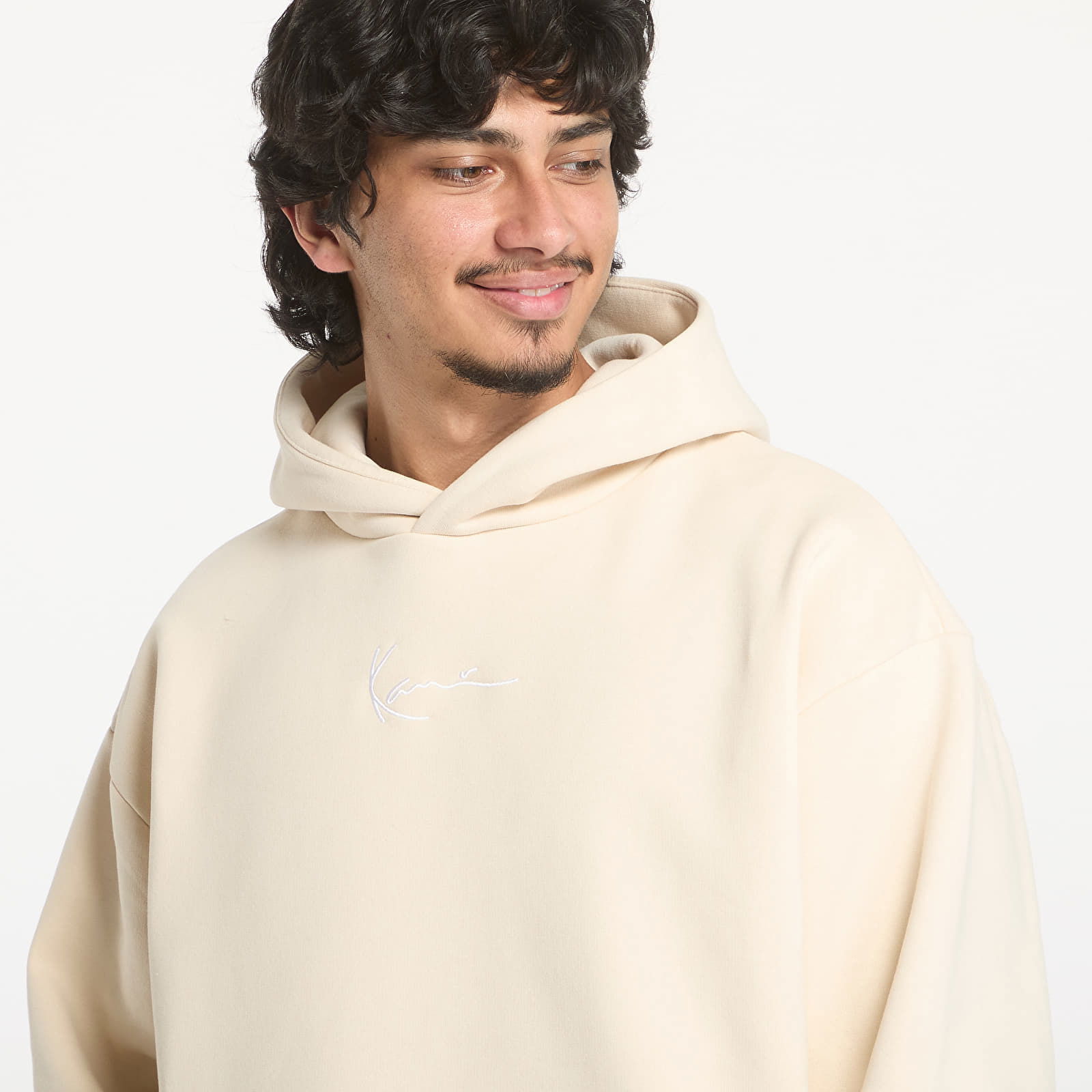 Small Signature Essential OS Hoodie Light Sand