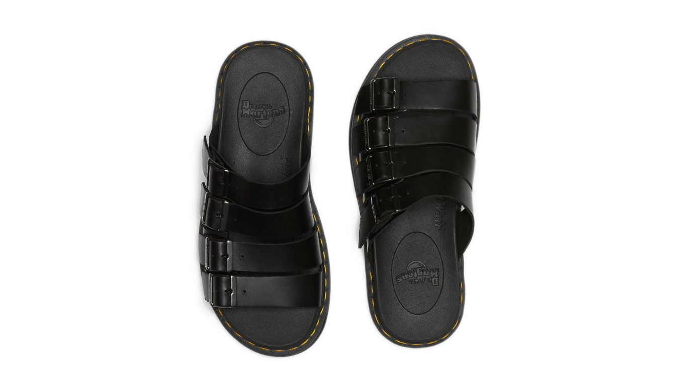 Tate Leather Slide Sandals