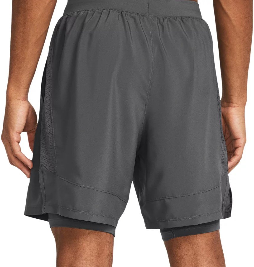 UA LAUNCH 7'' 2-IN-1 SHORTS-GRY