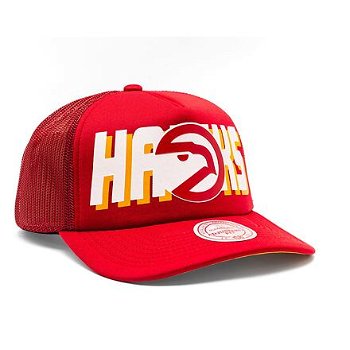 Mitchell & Ness NBA Billboard Trucker Snapback Hwc Atlanta Hawks Red HHSS5152-AHAYYPPPRED1
