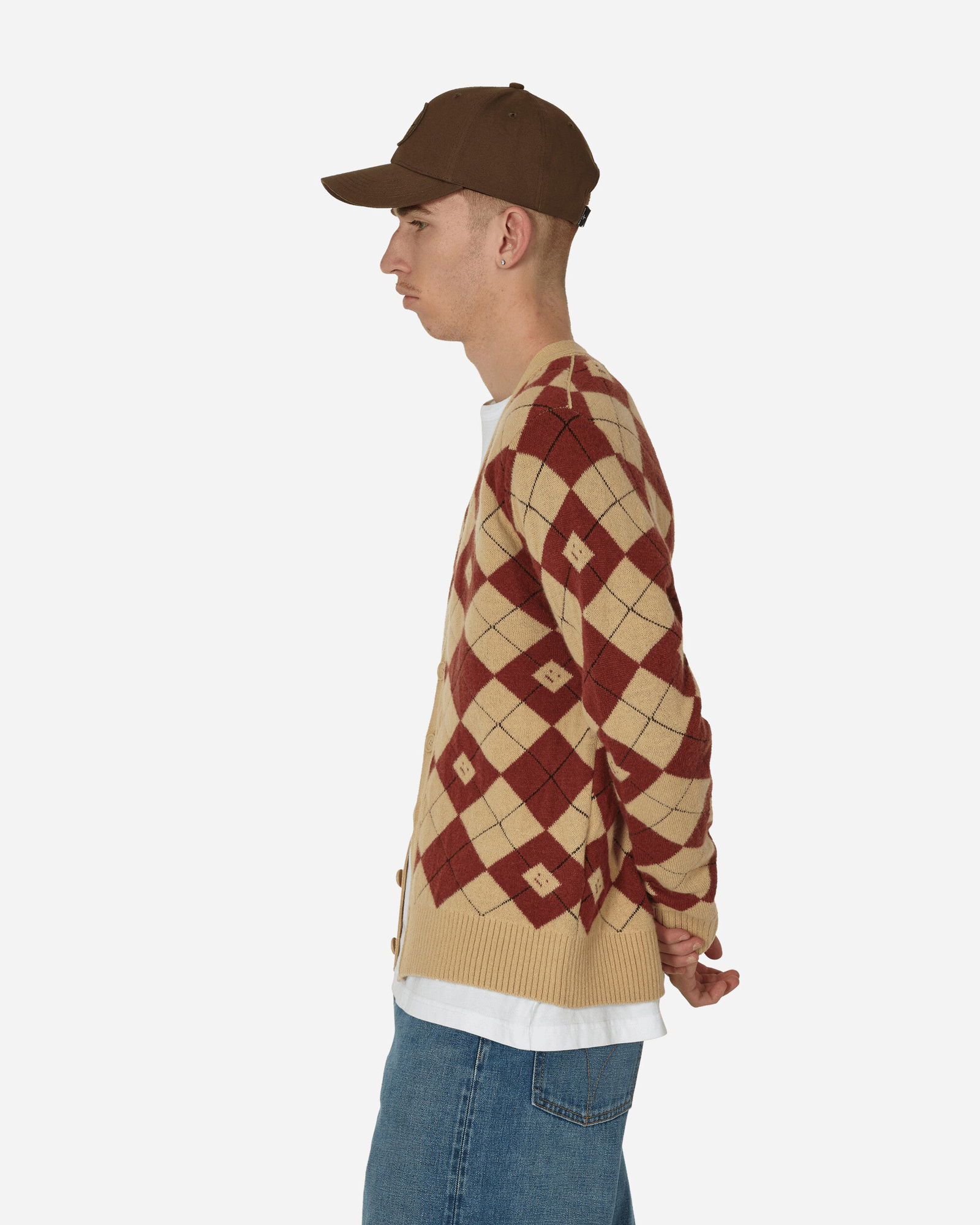 Kwanny Argyle Face Cardigan